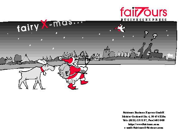 Weihnachtskarte, fairtours - BusinessExpress
